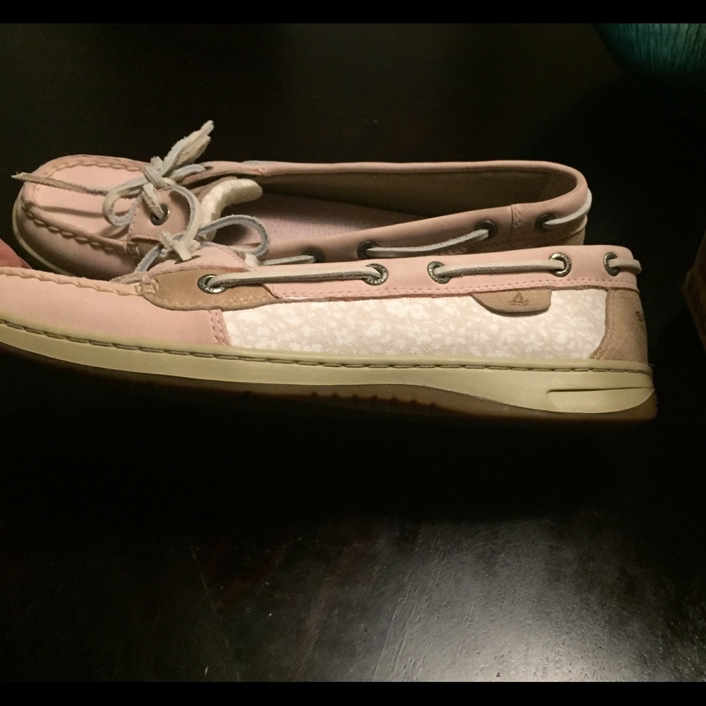 Sperry top sider. Pink white and tan - Picture 2 of 4
